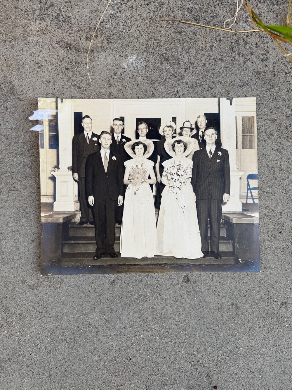 Vintage Black-and-White Wedding Photo Print